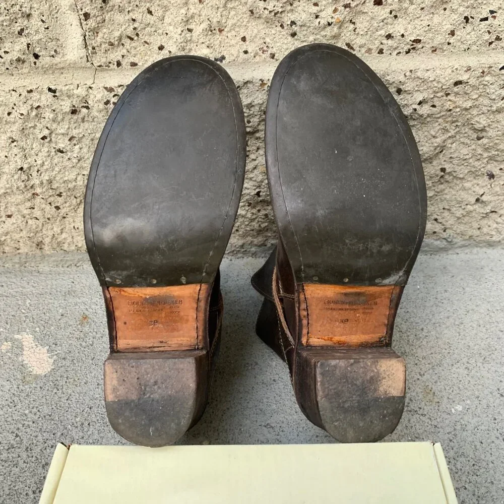 FIORENTINI + BAKER Womens Ankle Booties US 9 Euro 39 Brown Italian Buckle Boots - Picture 8 of 11